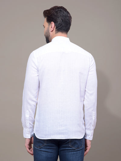 White Linen Kurta-Men Kurtas-Crimsoune Club