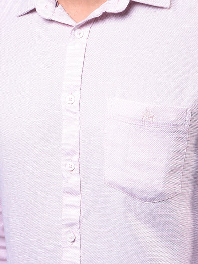 Men's Pink Printed Cotton Shirt-Men Shirts-Crimsoune Club
