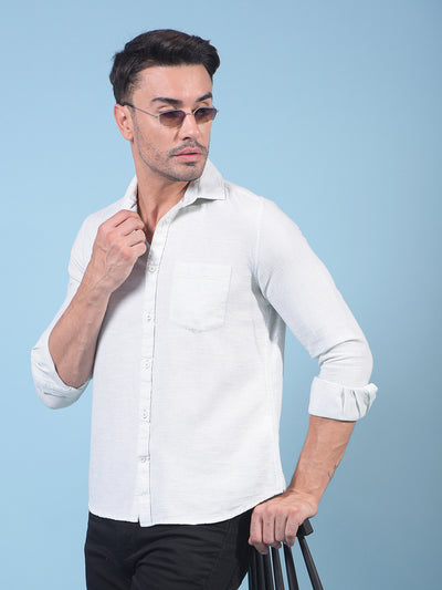 Green 100% Cotton Shirt-Men Shirts-Crimsoune Club