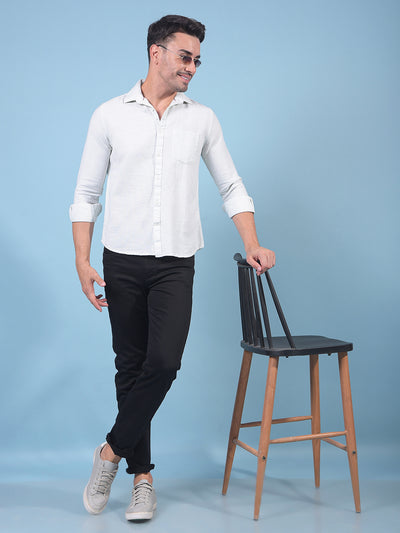 Green 100% Cotton Shirt-Men Shirts-Crimsoune Club