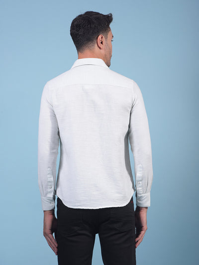 Green 100% Cotton Shirt-Men Shirts-Crimsoune Club