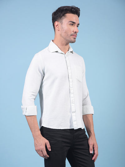 Green 100% Cotton Shirt-Men Shirts-Crimsoune Club