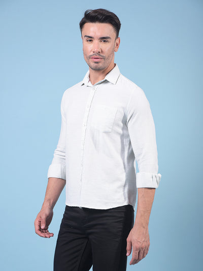 Green 100% Cotton Shirt-Men Shirts-Crimsoune Club