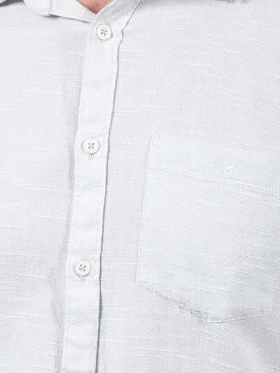 Green 100% Cotton Shirt-Men Shirts-Crimsoune Club