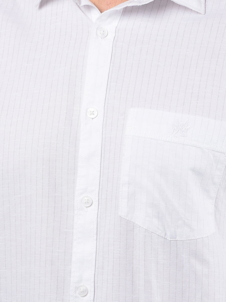 White Printed Shirt-Men Shirts-Crimsoune Club