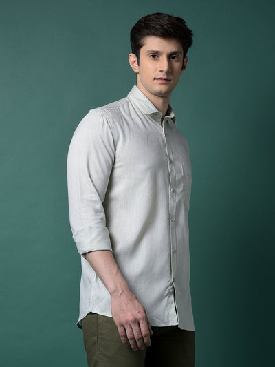 Green Linen Shirt-Men Shirts-Crimsoune Club