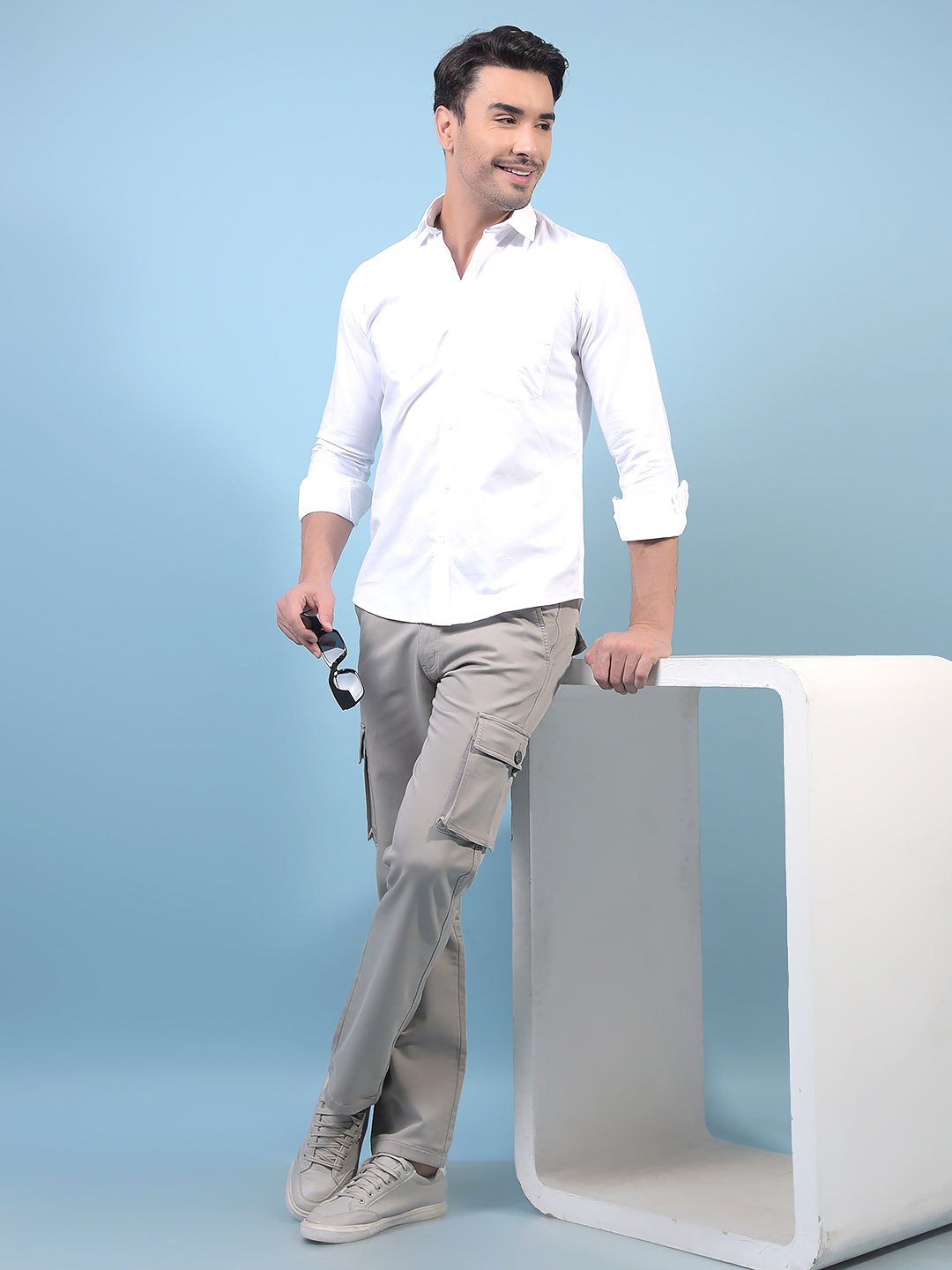 Men's White Shirt-Men Shirts-Crimsoune Club