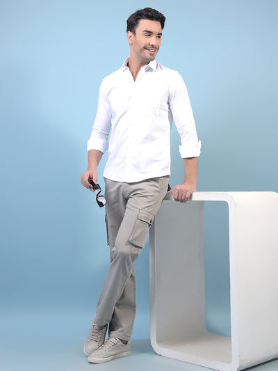 Men's White Shirt-Men Shirts-Crimsoune Club