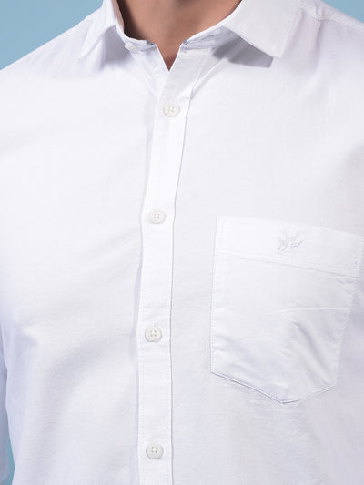 Men's White Shirt-Men Shirts-Crimsoune Club