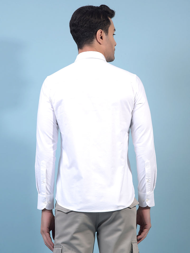Men's White Shirt-Men Shirts-Crimsoune Club