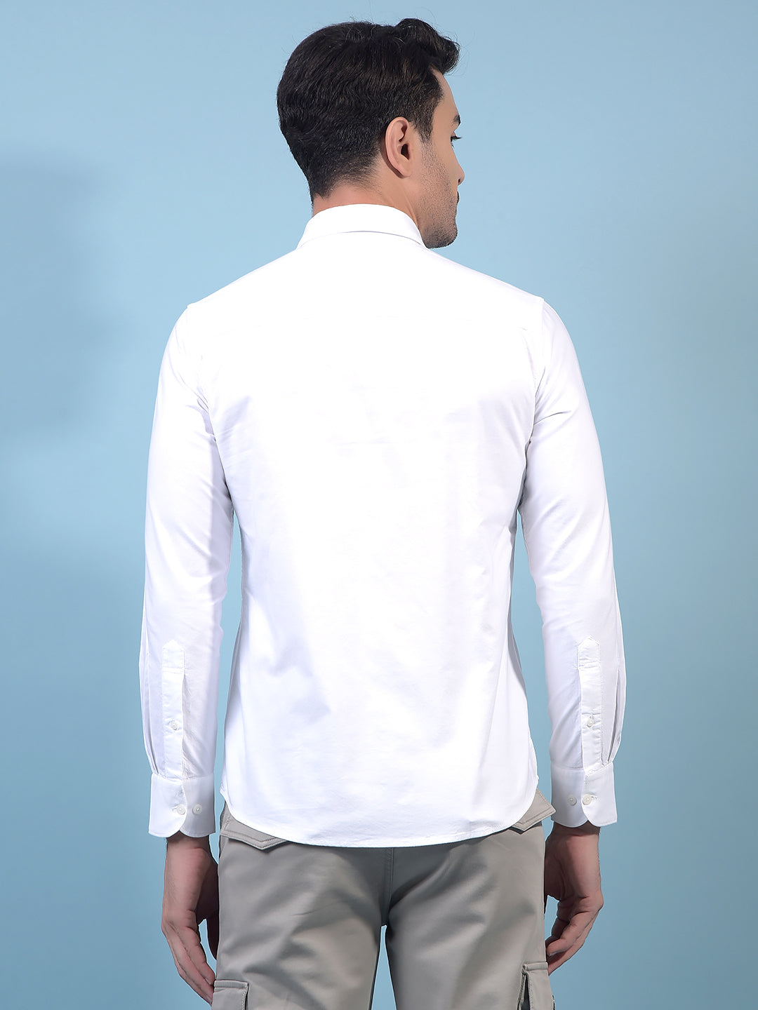 Men's White Shirt-Men Shirts-Crimsoune Club
