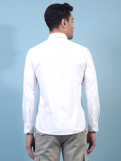 Men's White Shirt-Men Shirts-Crimsoune Club