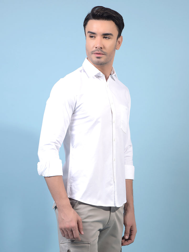 Men's White Shirt-Men Shirts-Crimsoune Club