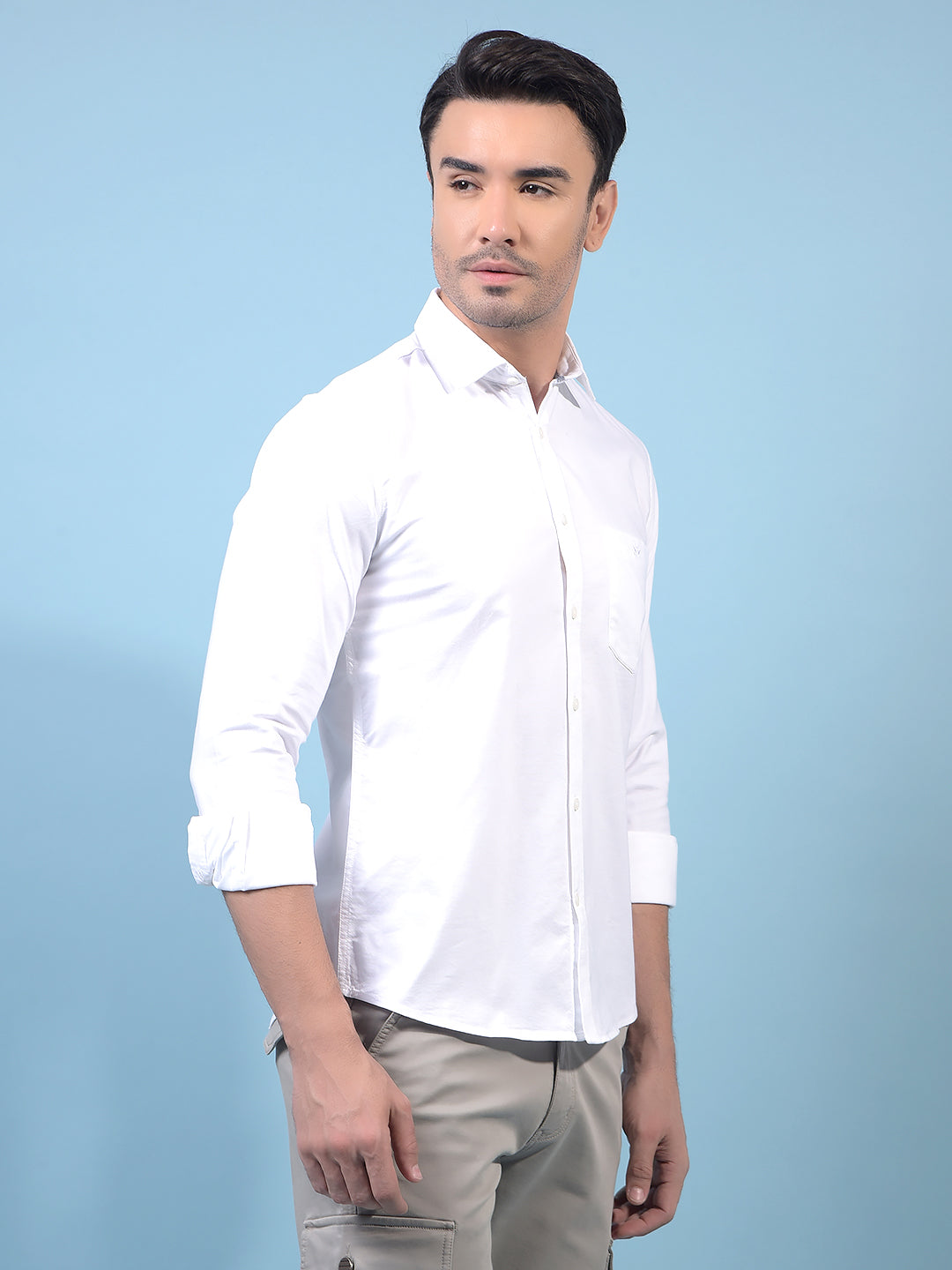 Men's White Shirt-Men Shirts-Crimsoune Club