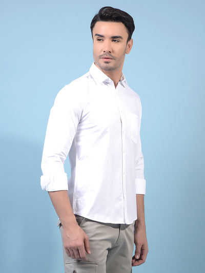 Men's White Shirt-Men Shirts-Crimsoune Club