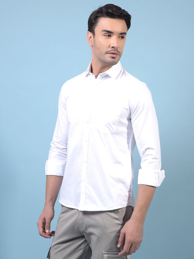 Men's White Shirt-Men Shirts-Crimsoune Club