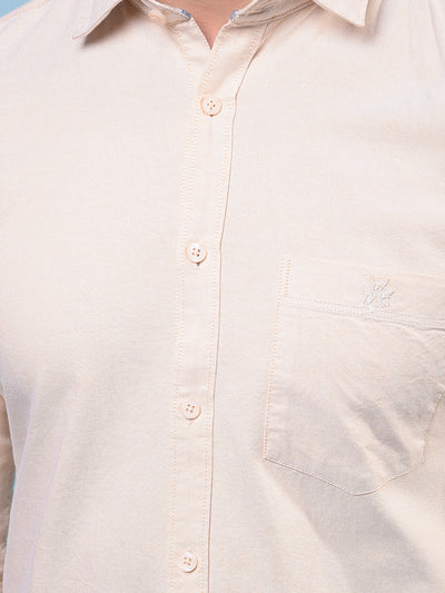 Men's Yellow Cotton Shirt-Men Shirts-Crimsoune Club