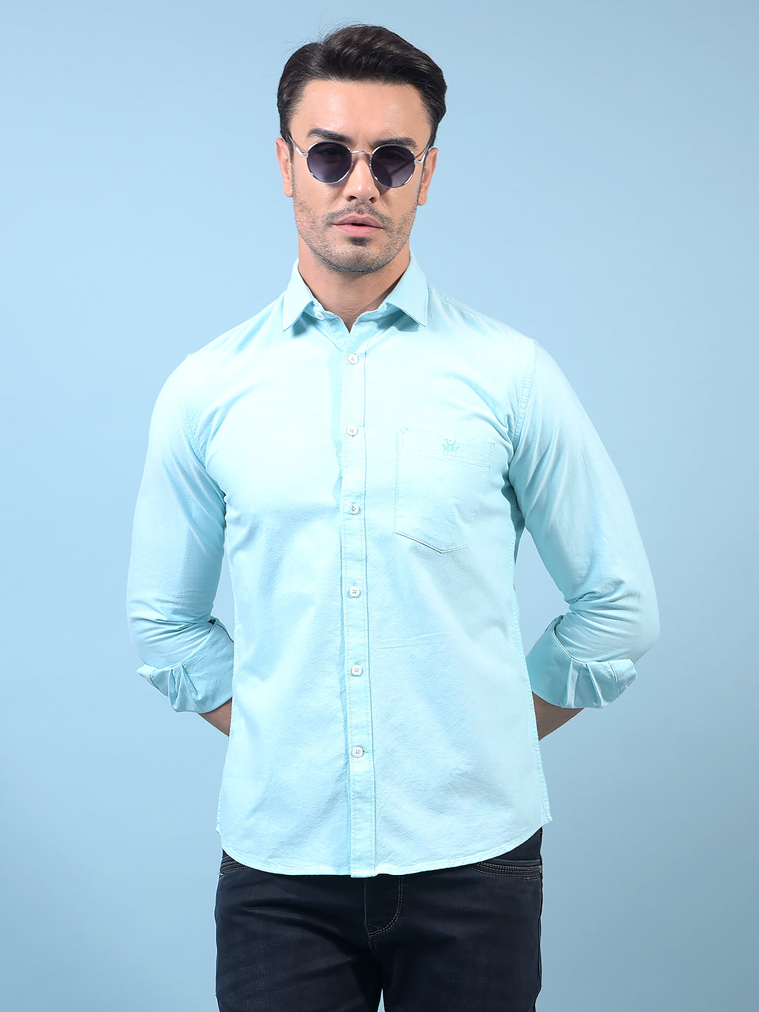 Men's Green Shirt-Men Shirts-Crimsoune Club