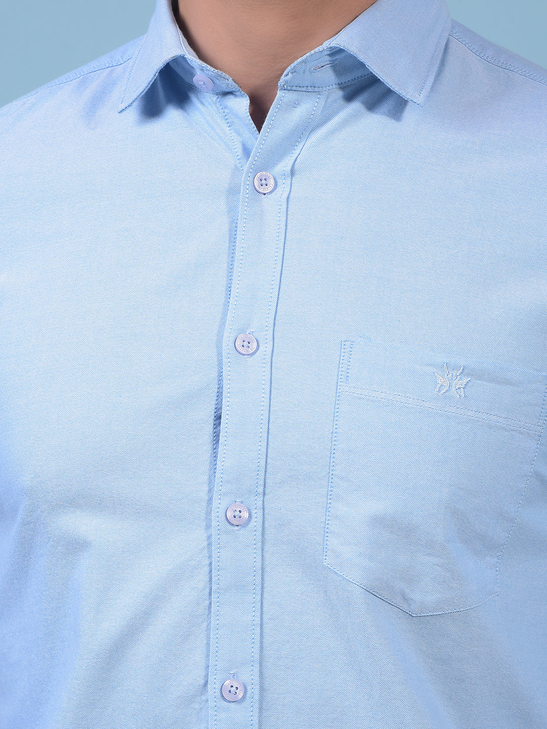 Men's Blue Shirt-Men Shirts-Crimsoune Club