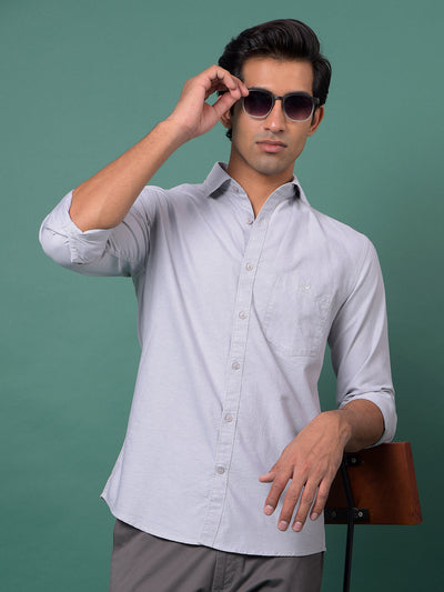 Vibrant Grey Shirt-Men Shirts-Crimsoune Club