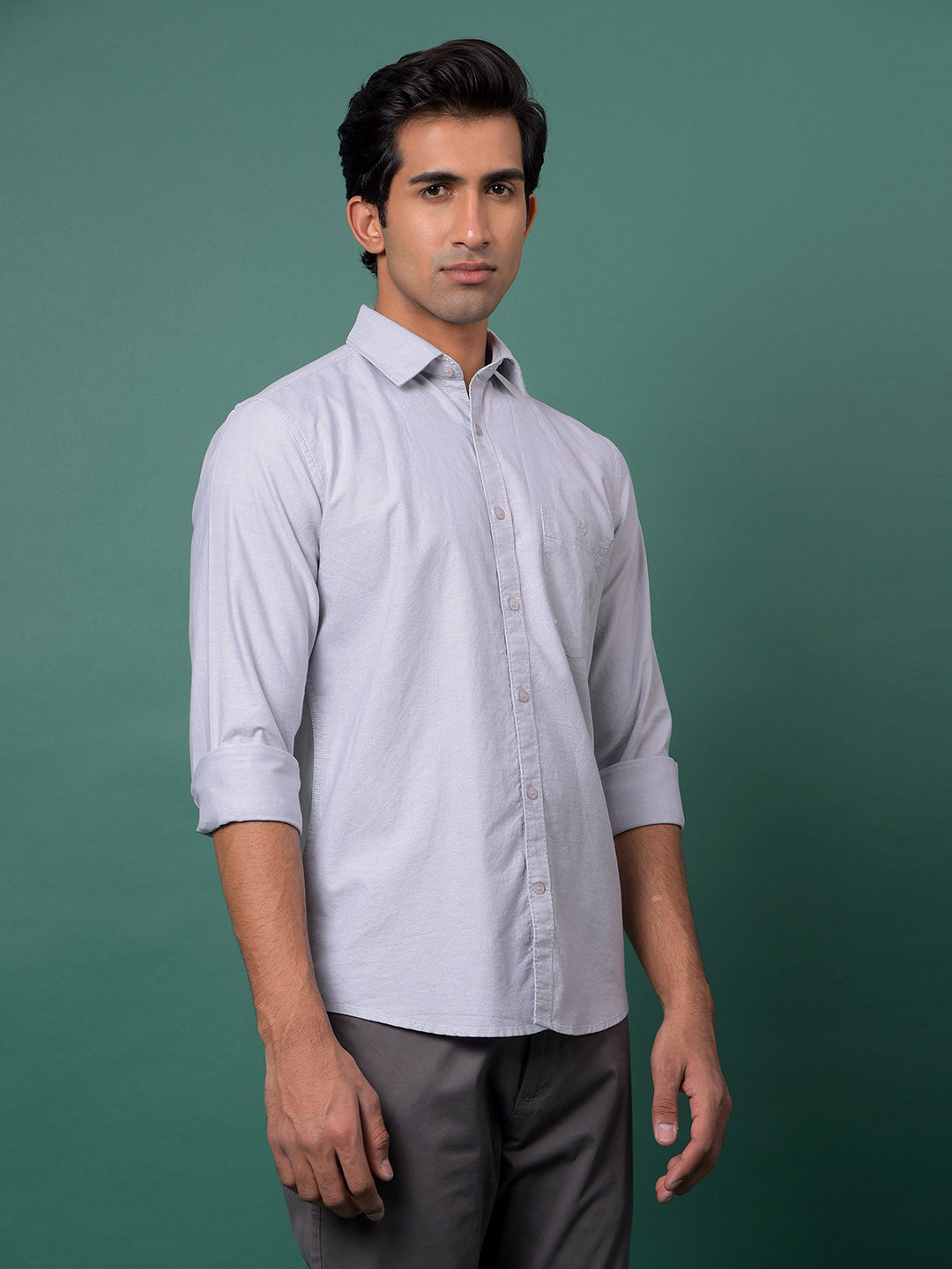Vibrant Grey Shirt-Men Shirts-Crimsoune Club