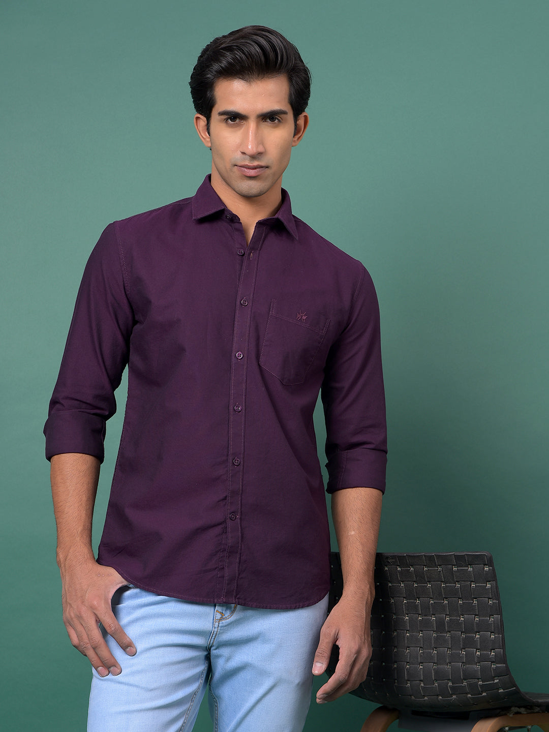 Sleek Wine Shirt-Men Shirts-Crimsoune Club