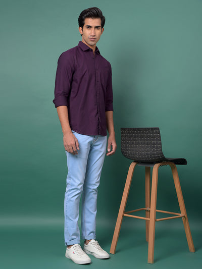 Sleek Wine Shirt-Men Shirts-Crimsoune Club