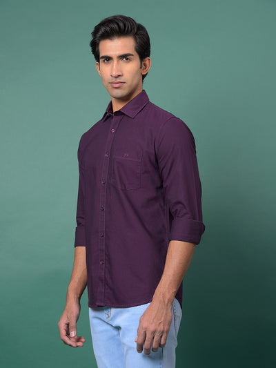 Sleek Wine Shirt-Men Shirts-Crimsoune Club