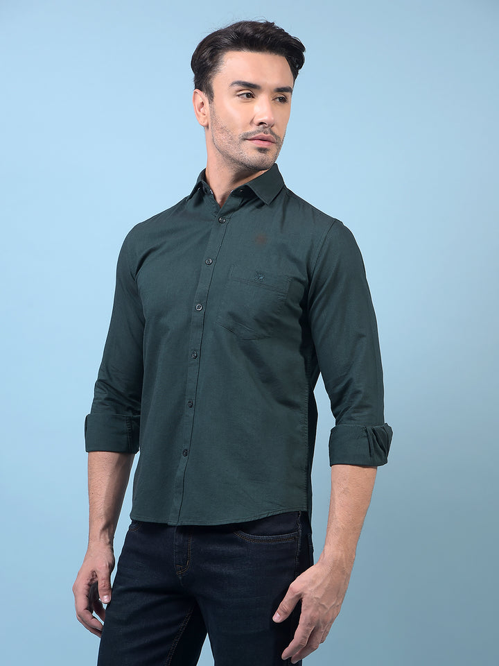 Men's Green Shirt-Men Shirts-Crimsoune Club