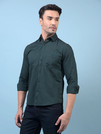 Men's Green Shirt-Men Shirts-Crimsoune Club