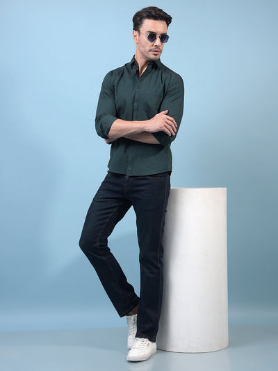 Men's Green Shirt-Men Shirts-Crimsoune Club