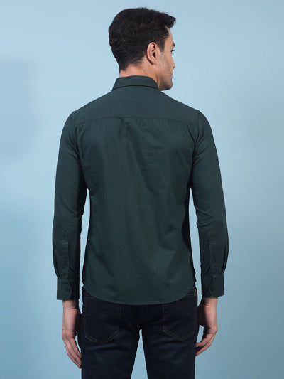 Men's Green Shirt-Men Shirts-Crimsoune Club