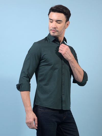 Men's Green Shirt-Men Shirts-Crimsoune Club