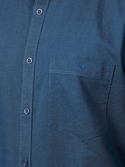 Classic Blue Shirt-Men Shirts-Crimsoune Club