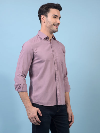 Men's Purple Linen Shirt-Men Shirts-Crimsoune Club