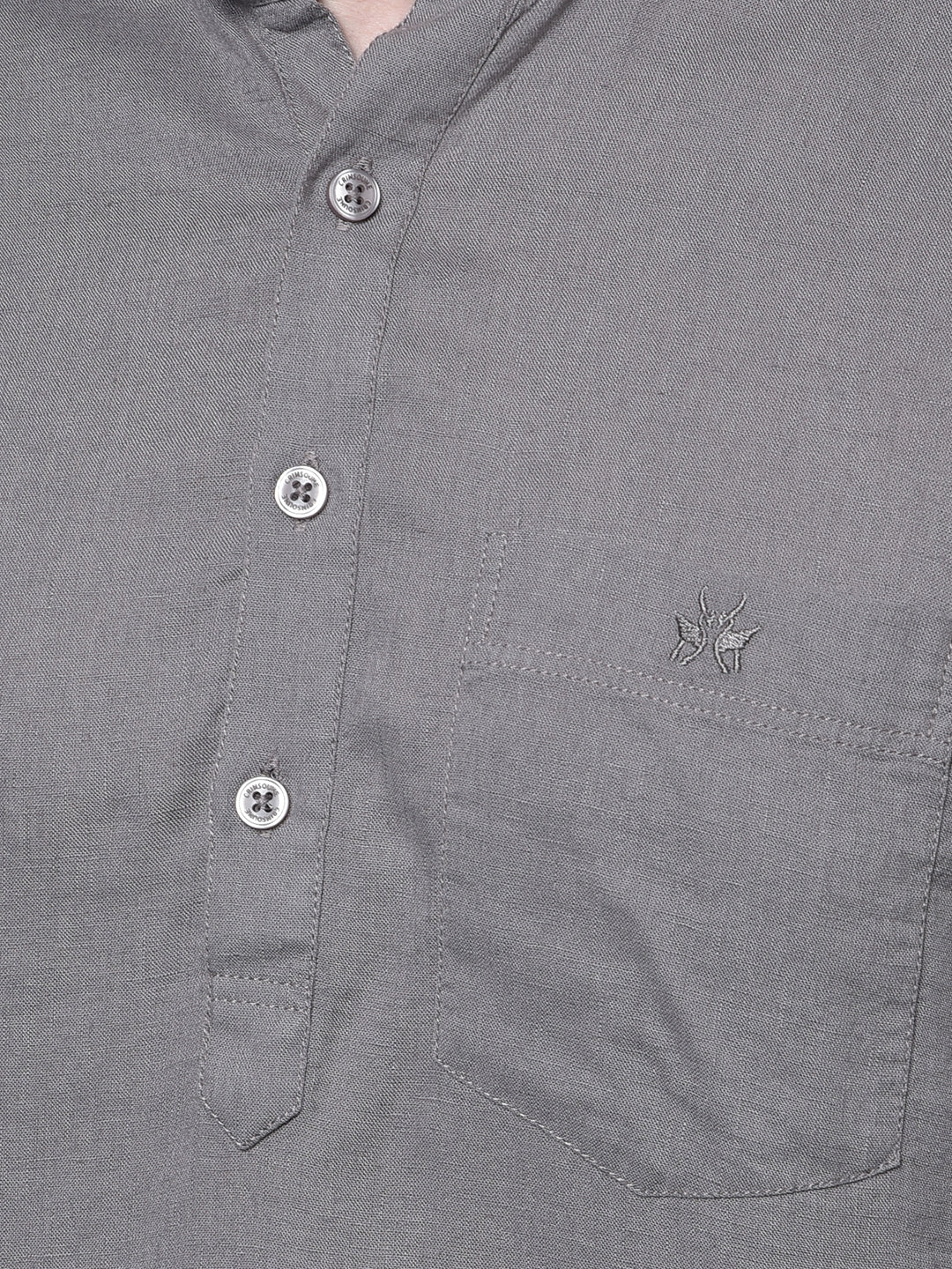 Grey Linen Kurta-Men Kurtas-Crimsoune Club