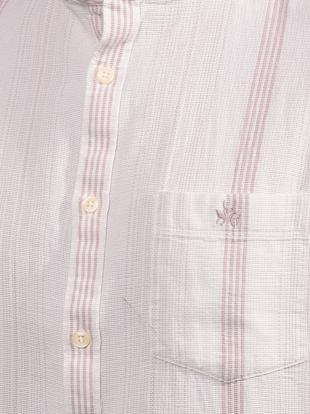 Beige Vertical Stripes Shirt-Men Shirts-Crimsoune Club
