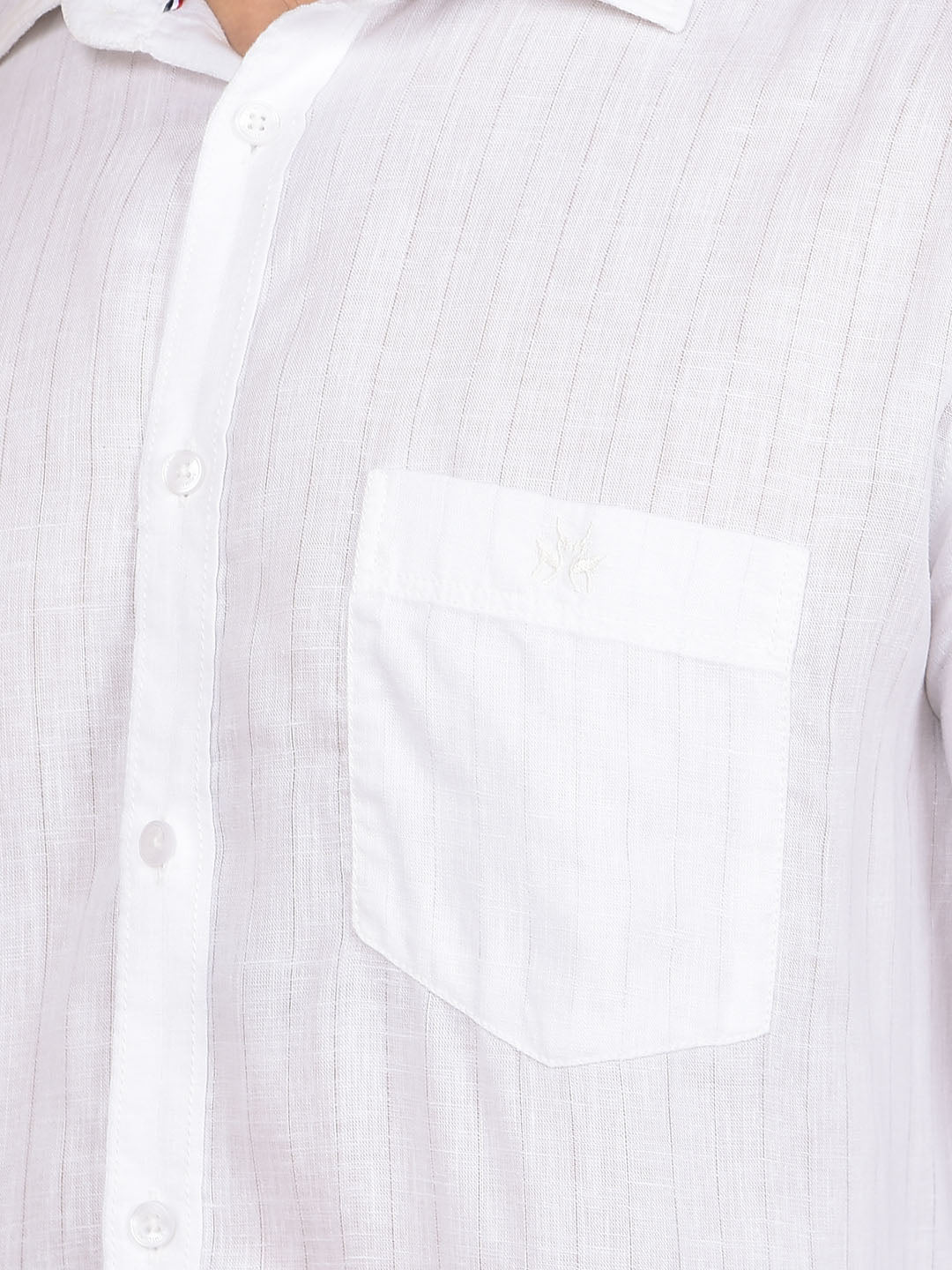 White Linen Shirt-Men Shirts-Crimsoune Club