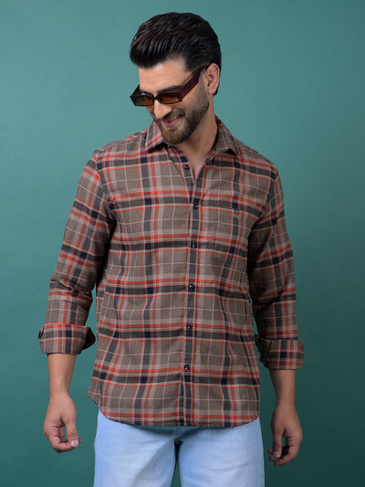 Red Checked Shirt-Men Shirts-Crimsoune Club