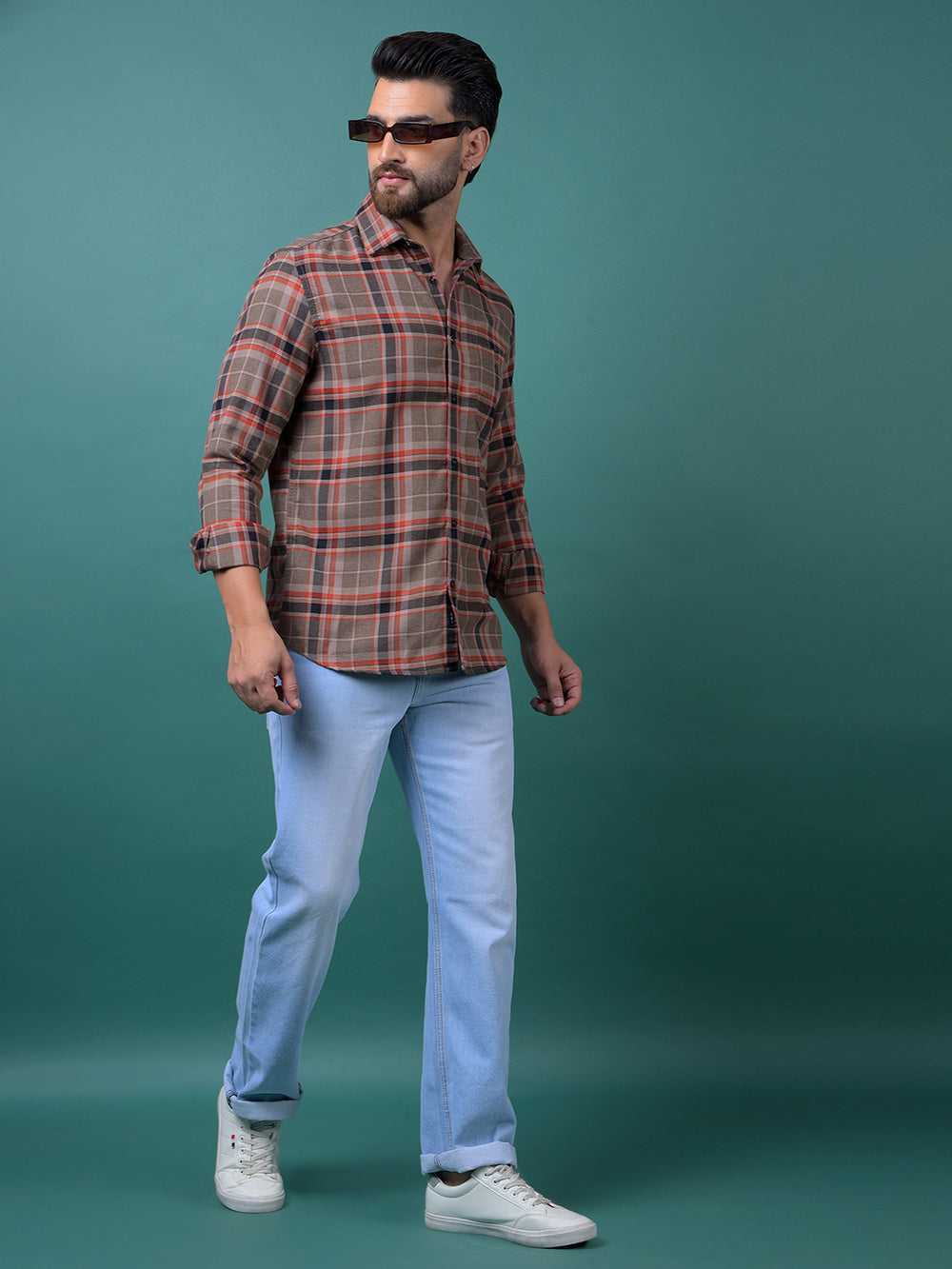 Red Checked Shirt-Men Shirts-Crimsoune Club