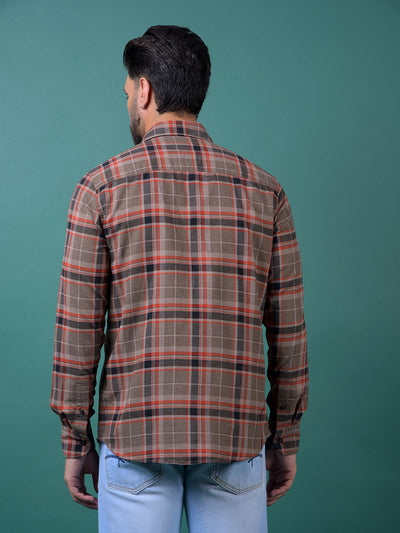 Red Checked Shirt-Men Shirts-Crimsoune Club