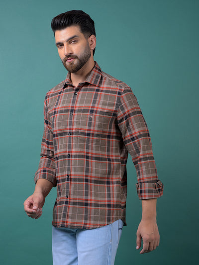 Red Checked Shirt-Men Shirts-Crimsoune Club