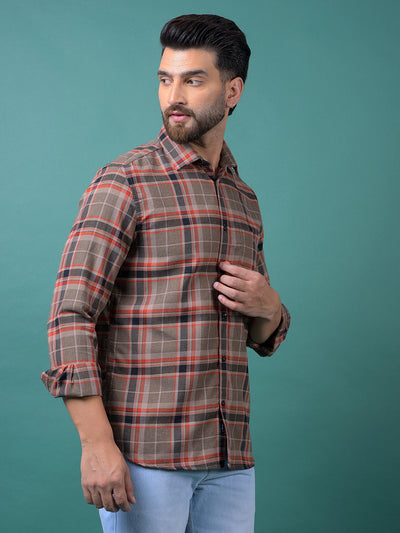 Red Checked Shirt-Men Shirts-Crimsoune Club