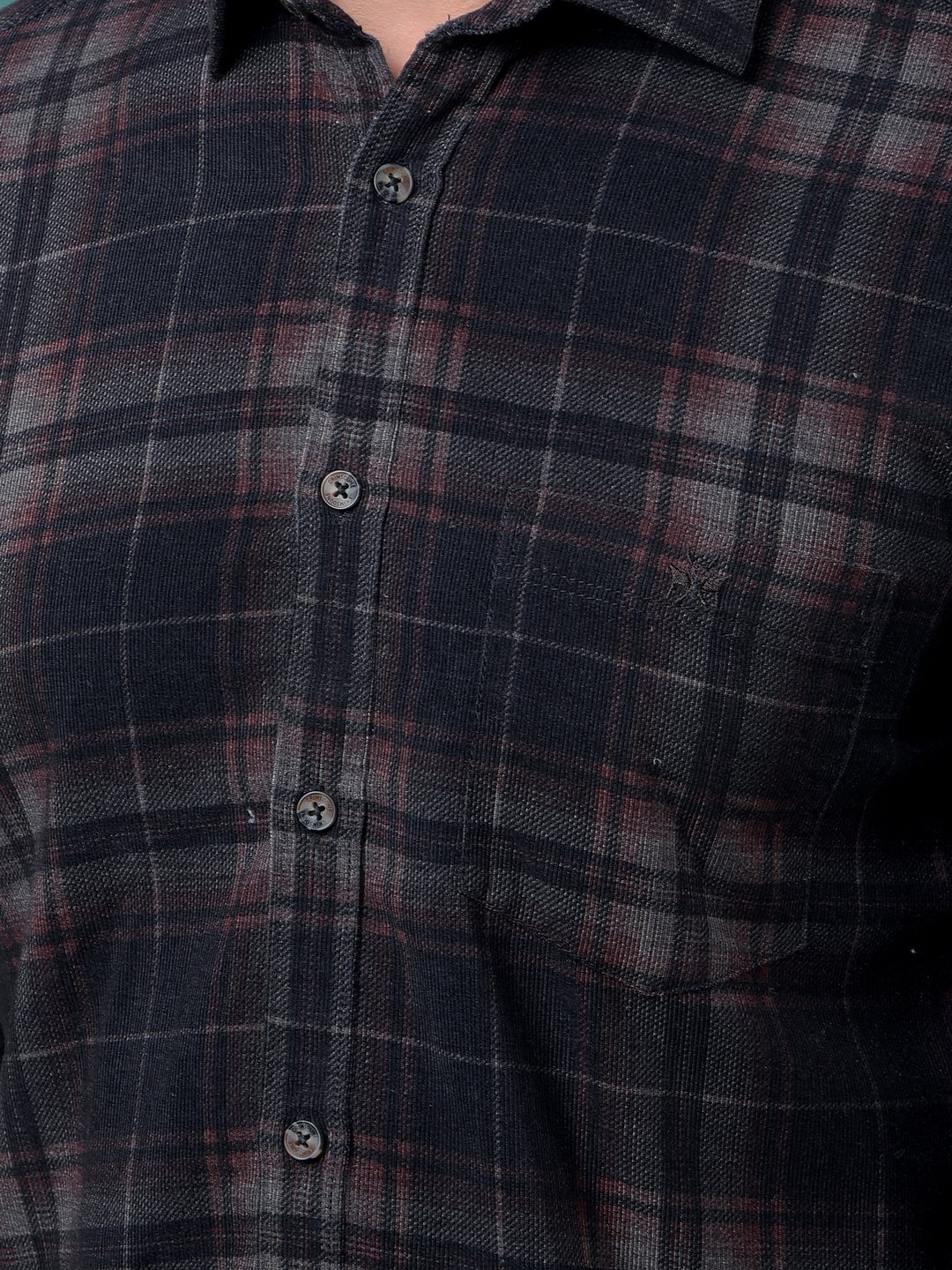 Brown Checked Shirt-Men Shirts-Crimsoune Club