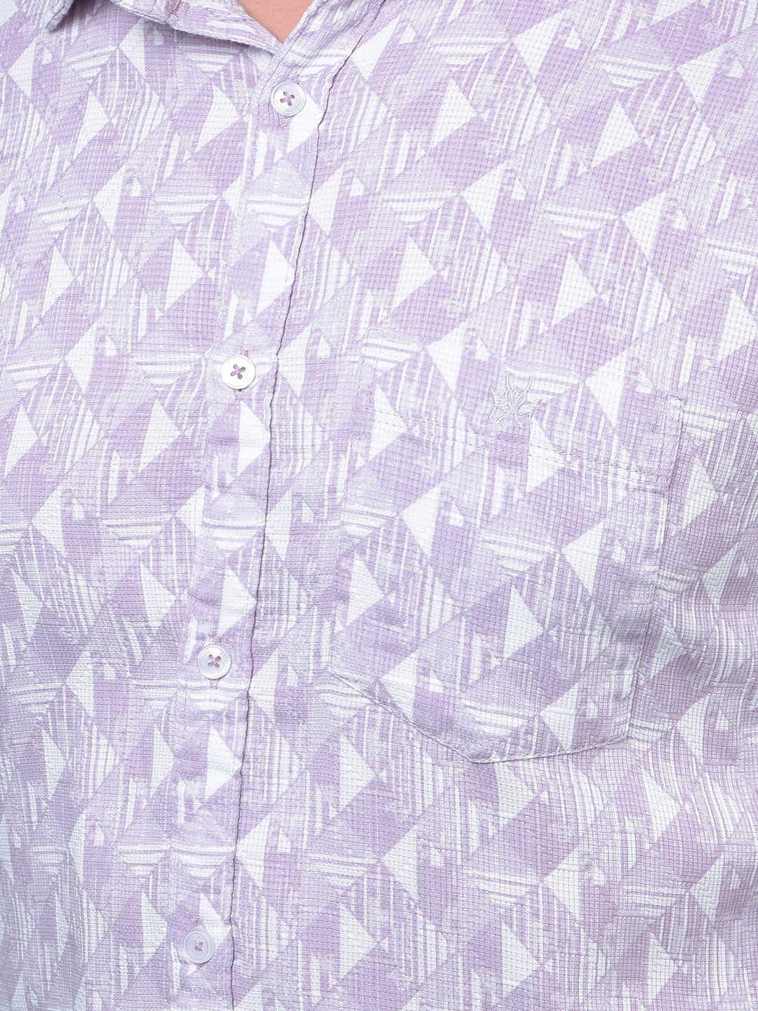 Purple Printed 100% Cotton Shirt-Men Shirts-Crimsoune Club