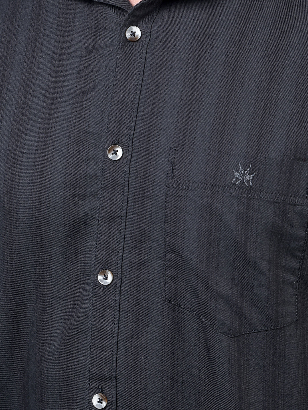 Green Vertical Stripes 100% Cotton Shirt-Men Shirts-Crimsoune Club