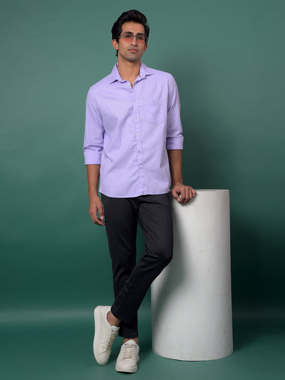 Purple 100% Cotton Shirt-Men Shirts-Crimsoune Club