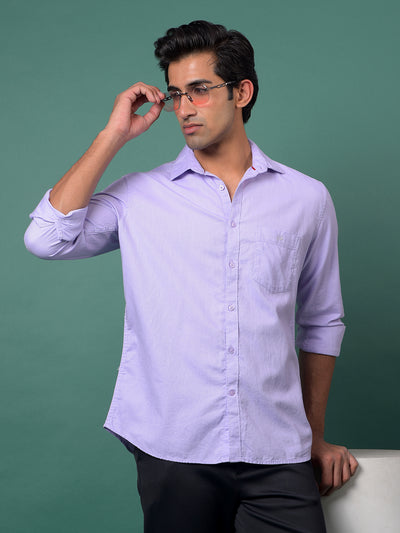 Purple 100% Cotton Shirt-Men Shirts-Crimsoune Club
