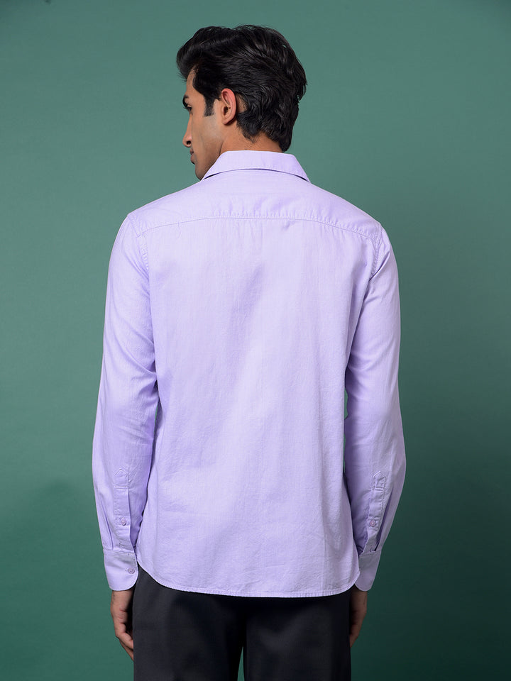 Purple 100% Cotton Shirt-Men Shirts-Crimsoune Club