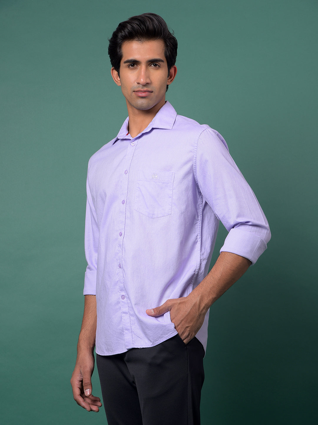 Purple 100% Cotton Shirt-Men Shirts-Crimsoune Club